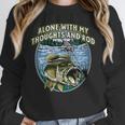 Alone With My Thoughts And Rod Introvert Fishing Antisocial Unisex Sweatshirt
