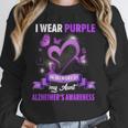 Alzheimer's Awareness I Wear Purple In Memory Of My Aunt Unisex Sweatshirt Alzheimer's Awareness I Wear Purple In Memory Of My Aunt Unisex Sweatshirt