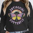 Antisocial Butterfly Groovy t For Introvert Men Women Girls Unisex Sweatshirt