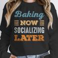 Baking Now Minimal Socializing Introvert Vintage Unisex Sweatshirt Baking Now Minimal Socializing Introvert Vintage Unisex Sweatshirt