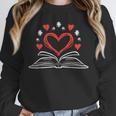 Book Heart Read Book Reading Librarian Men Women Kids Unisex Sweatshirt