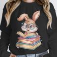 Bunny Rabbit Reading Books Rabbit Books Bunny Reader Unisex Sweatshirt