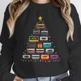 Cassette Tape Christmas Tree Graphic 80s 90s Retro Nostalgia Unisex Sweatshirt