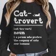 Cat-Trovert Definition Cat Introvert Pet Lover Unisex Sweatshirt