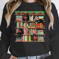 Christmas Cat Santa Bookshelves Book Lover Reader Unisex Sweatshirt