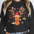 Christmas Librarian Reindeer Xmas Book Teachers Love Reading Unisex Sweatshirt