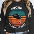Class Of 2021 Done Senior Graduation Retro Sunset Unisex Sweatshirt