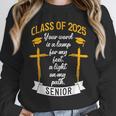 Class Of 2025 Senior Graduation Cross Quote Faith In God Unisex Sweatshirt