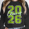 Class Of 2026 Graduation Varsity Lime Green Letters Unisex Sweatshirt