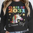 Class Of 2031 Magical Unicorn Graduation Cap Unisex Sweatshirt