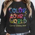 Color Our World Summer Reading 2025 Boho Wildflower Book Unisex Sweatshirt