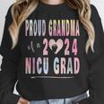 Colorful Proud Grandma 2024 NICU Graduate Baby Graduation Unisex Sweatshirt