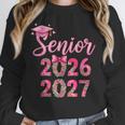 Coquette Pink Bow Flowers Senior 2026 2027 Graduation Unisex Sweatshirt