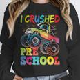 I Crushed Pre-K Monster Truck Graduation Preschool Grad 2025 Unisex Sweatshirt