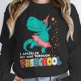 Cute Magical Ballerina Dino Unicorn Preschool Graduation Unisex Sweatshirt