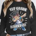 Dabbing Graduation Boy 1st Grade Class Of 2021 Nailed It Unisex Sweatshirt