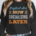Digital Art Now Minimal Socializing Introvert Vintage Unisex Sweatshirt