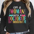 Doctorate Degree PhD Graduation PsyD Woman EdD Psychology Unisex Sweatshirt