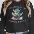 Easily Distracted By Dragons And Books Introvert Shirt Unisex Sweatshirt Easily Distracted By Dragons And Books Introvert Shirt Unisex Sweatshirt