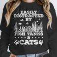 Easily Distracted By Fish Tanks And Cats Lover Introvert Unisex Sweatshirt