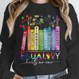 Equality Hurts No One Floral Books LGBTQ Gay Les Pride Month Unisex Sweatshirt