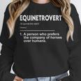 Equinetrovert Definition Equestrian Introvert Horse Lover Unisex Sweatshirt
