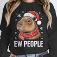Ew People Capybara Christmas Introvert Holiday Humor Unisex Sweatshirt