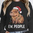 Ew People Capybara Christmas Lights Introvert Humor Unisex Sweatshirt