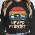 Floppy VHS Cassette Never Forget Retro 80s 90s Nostalgia Unisex Sweatshirt