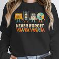 Never Forget Retro Cassette VHS Floppy CD Nostalgia Humor Unisex Sweatshirt