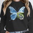 Frutiger Aero Aesthetic Butterfly Computer Fishes Scenery Unisex Sweatshirt