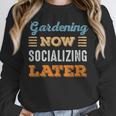 Gardening Now Minimal Socializing Introvert Vintage Unisex Sweatshirt