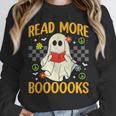 Ghost Reading Books Teacher Student Halloween Read More Book Unisex Sweatshirt