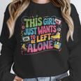 This Girl Just Wants To Be Left Alone Retro Nostalgia Unisex Sweatshirt