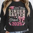Girls Little Miss Kindergarten Grad 2025 Coquette Graduation Unisex Sweatshirt
