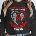 Go Red In Memory Of Friend Heart Disease Awareness Graphic Unisex Sweatshirt
