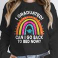 I Graduated Can I Go Back To Bed Now Graduation Hat Rainbow Unisex Sweatshirt