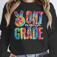 Graduation Peace Sign Out Eighth Grade Tie Dye Hippie Unisex Sweatshirt