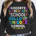 Graduation Shirt For 5th Grader Goodbye Hello Middle School Unisex Sweatshirt