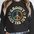 Groovy Like The 70s Peace Aesthetic Nostalgia 1970's Retro Unisex Sweatshirt