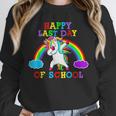 Happy Last Day Of School Teacher Student Graduation Unicorn Unisex Sweatshirt