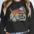 Hockey And Tacos Retro Nostalgia Lovers Unisex Sweatshirt