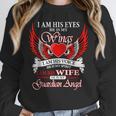 My Husband Is My Guardian Angel In Heaven Memory Memorial Unisex Sweatshirt