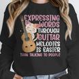 Introvert Guitarist Expressing Words Through Guitar Melody Unisex Sweatshirt