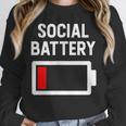 Introvert Low Social Battery Level Anti Social People Unisex Sweatshirt Introvert Low Social Battery Level Anti Social People Unisex Sweatshirt