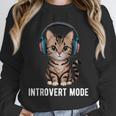 Introvert Mode Cat With Headphones Kitten Lover Unisex Sweatshirt