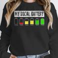 Introvert My Social Battery Low Level Graphic Unisex Sweatshirt Introvert My Social Battery Low Level Graphic Unisex Sweatshirt