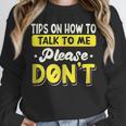 Introvert Tips On How To Talk To Me Please Don't Antisocial Unisex Sweatshirt