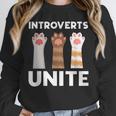 Introvert Unite Kitty Paws Raise Introverted Gathering Unisex Sweatshirt Introvert Unite Kitty Paws Raise Introverted Gathering Unisex Sweatshirt