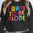 Introvert I Want To Be Alone Retro Wavy Unisex Sweatshirt